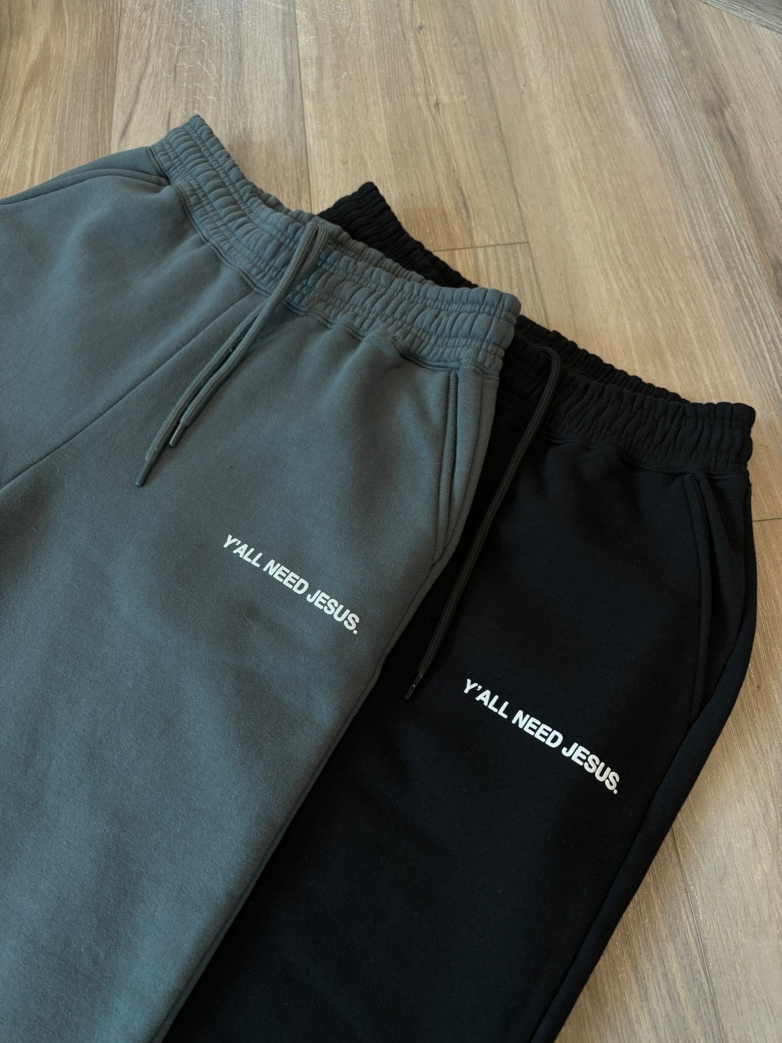 "Y'ALL NEED JESUS" Sweatpants | Black - Yall Need Jesus Co.