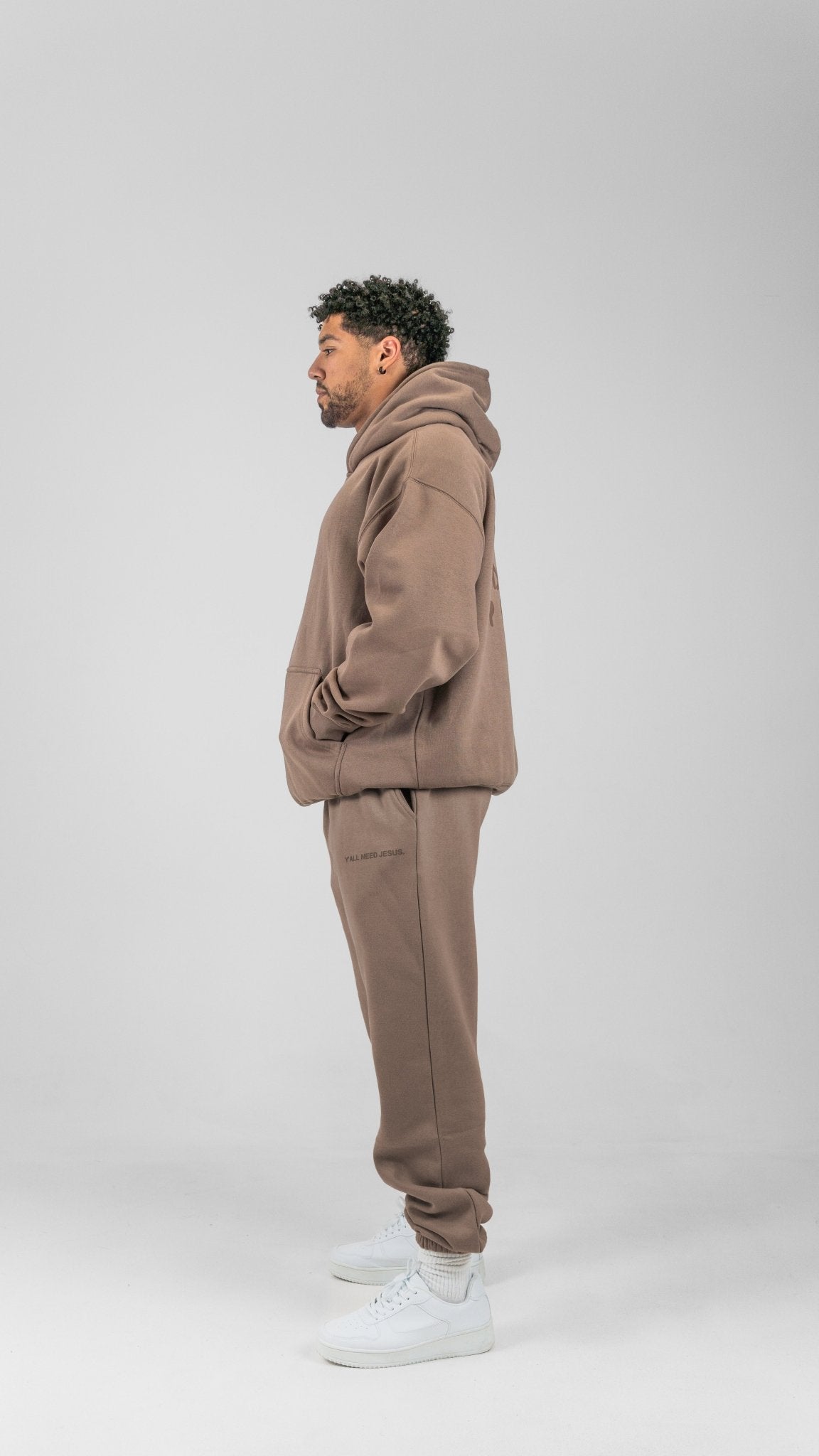 "Y'ALL NEED JESUS" Sweatpants | Mocha - Yall Need Jesus Co.